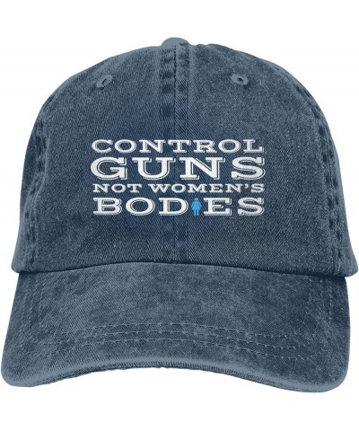 Control Guns Not Womens Bodies Baseball Hat Adjustable for Men Women Vintage Wash Baseball Cap Black Navy Blue $14.52 Cowboy ...