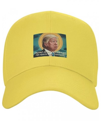 Trump is My President The Rules Have Changed Baseball Cap for Men Women Dad Hat Classic Adjustable Golf Hats Yellow $10.50 Ba...