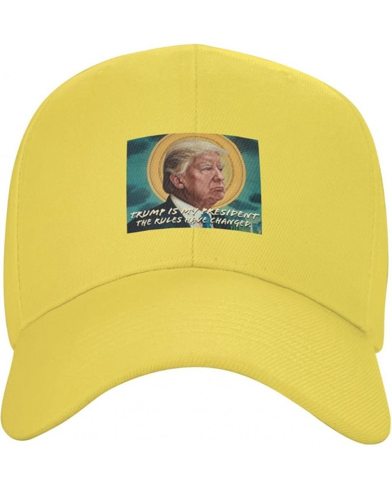 Trump is My President The Rules Have Changed Baseball Cap for Men Women Dad Hat Classic Adjustable Golf Hats Yellow $10.50 Ba...