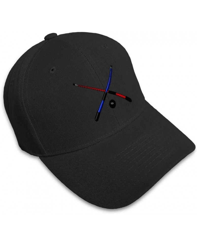 Custom Baseball Cap Billiards Pool Crossed Cues Embroidery Billiards Acrylic Black Design Only $14.49 Baseball Caps