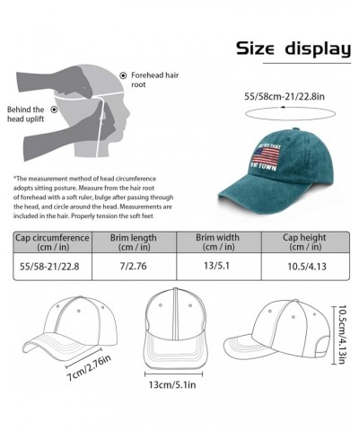 Sun hat Womens Don't Try That in My Town Mens Beach hat America hat Gifts for Women Hiking Cap Cyan Blue $10.44 Cowboy Hats