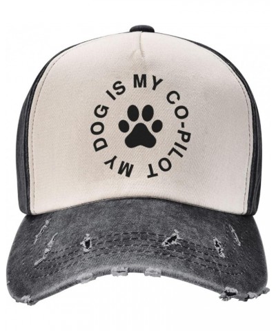 My Dog is My Co-Pilot Hats for Women Fashionable My Dog is My Co-Pilot Vintage Cap for Men Funny Hat Black and White $9.42 Co...