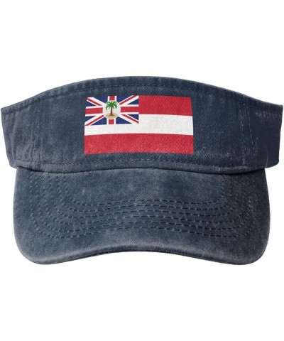 Flag of The Cook Islands Federation Sun Visor Hats for Women Men Adjustable Sports Sun Hats Cotton Golf Cap Navy Blue $10.93 ...