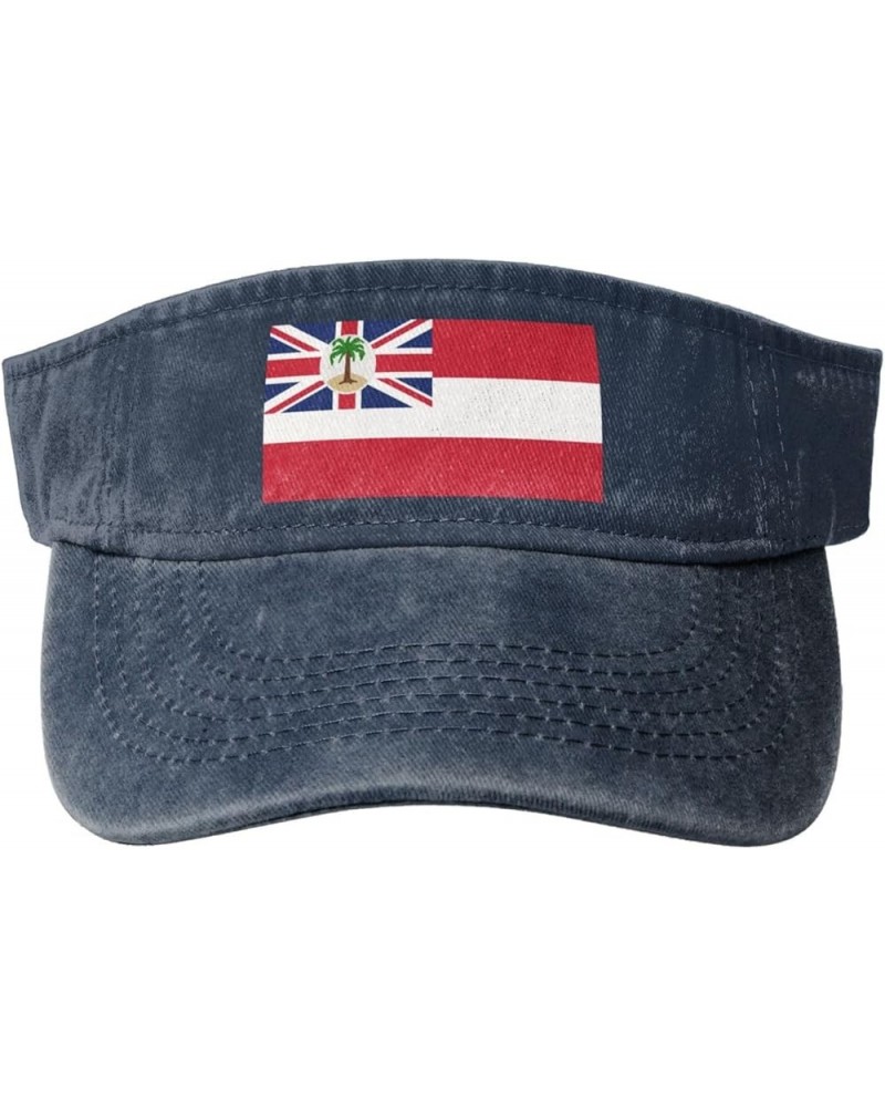 Flag of The Cook Islands Federation Sun Visor Hats for Women Men Adjustable Sports Sun Hats Cotton Golf Cap Navy Blue $10.93 ...