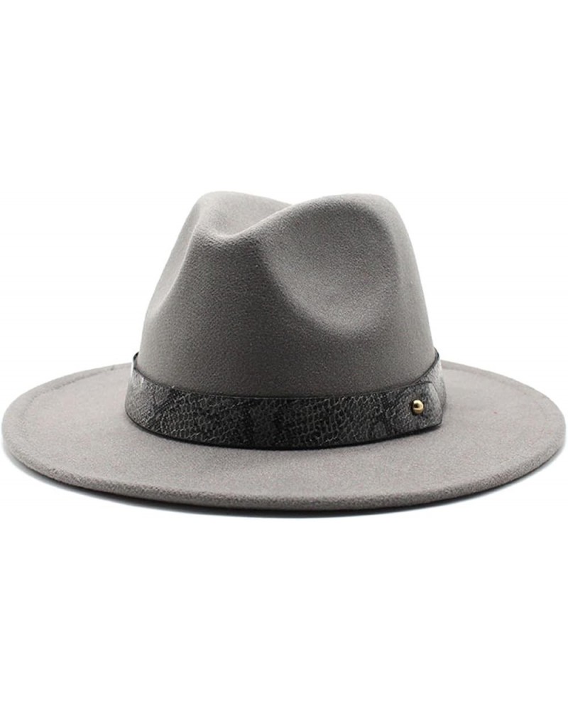 Wide Belt Felt Fedora Hats Women Vintage Top Jazz Hat British Style Wool Warm Dress Hat Panaman hat Fengyan Cowboy Hats Gris ...