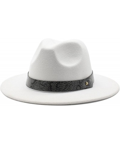 Wide Belt Felt Fedora Hats Women Vintage Top Jazz Hat British Style Wool Warm Dress Hat Panaman hat Fengyan Cowboy Hats Gris ...