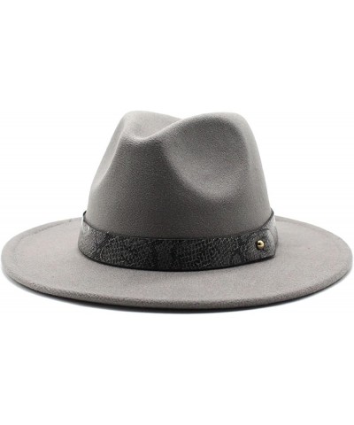 Wide Belt Felt Fedora Hats Women Vintage Top Jazz Hat British Style Wool Warm Dress Hat Panaman hat Fengyan Cowboy Hats Gris ...