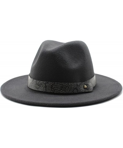 Wide Belt Felt Fedora Hats Women Vintage Top Jazz Hat British Style Wool Warm Dress Hat Panaman hat Fengyan Cowboy Hats Gris ...