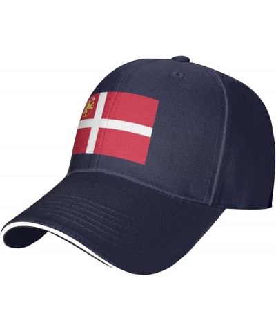 Norwegian Flag Baseball Caps Woman's Mans Fashionable Adjustable Duck Tongue Hat Sandwich Flat Brim Hat Navy Blue $10.57 Base...