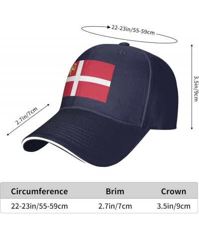 Norwegian Flag Baseball Caps Woman's Mans Fashionable Adjustable Duck Tongue Hat Sandwich Flat Brim Hat Navy Blue $10.57 Base...