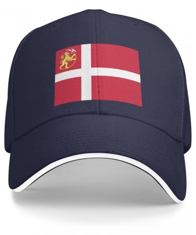 Norwegian Flag Baseball Caps Woman's Mans Fashionable Adjustable Duck Tongue Hat Sandwich Flat Brim Hat Navy Blue $10.57 Base...