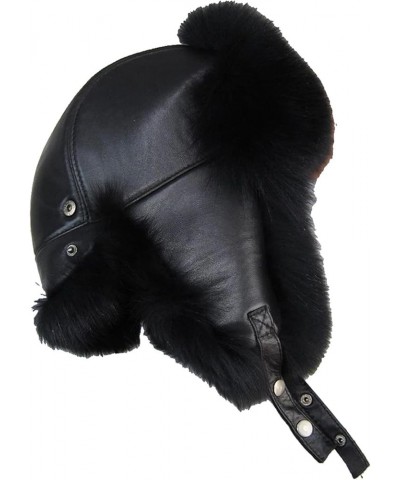 Casual Warm Soft Russia MenCaps Winter Man Hat Leather Cap Black 55-60cm $46.69 Newsboy Caps