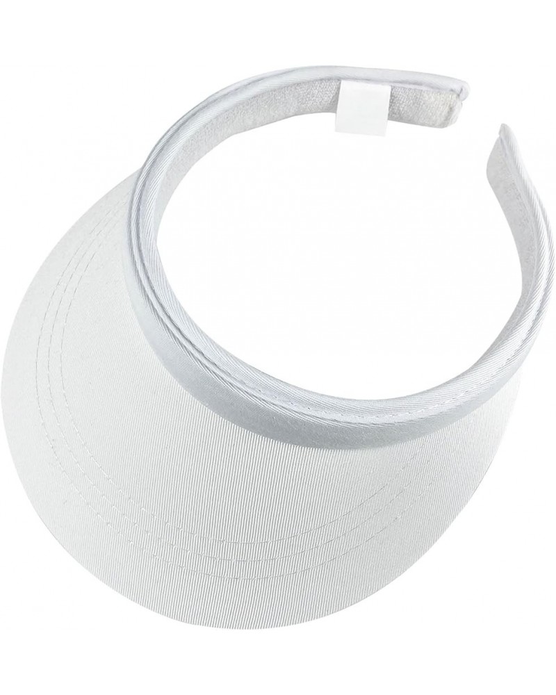 Sun Visor Hats Women Wide Brim Adjustable Clip On Visors Summer Beach Hat Men Outdoor Sport Cap Golf Travel White $7.94 Visors