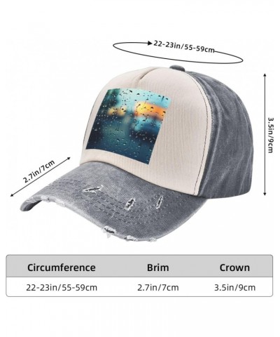 Rain Drops On Glass Unisex Sports Cap Versatile Baseball Hat,Casual & Stylish Cowboy Hat for Outdoors Activities $11.67 Rain ...