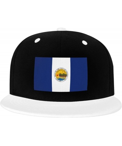 Flag of Toledo, Ohio Snapback Hat for Men Women Baseball Cap Trucker Flat Bill Hats Dad Caps White $14.54 Baseball Caps