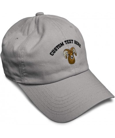 Soft Baseball Cap Bighorn Sheep A Embroidery Farm and Domesticated Animals Cotton Dad Hats for Men & Women Light Grey Persona...