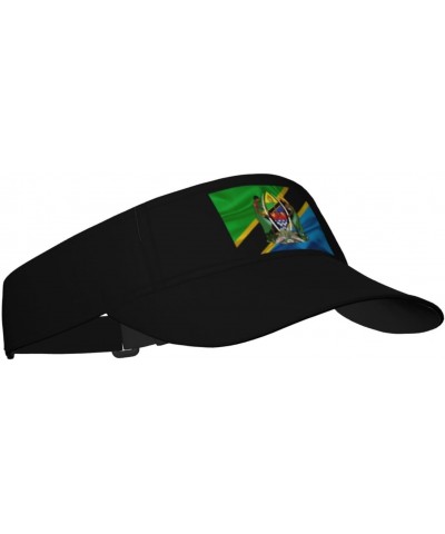 Coat of arms of Tanzania Sun Defense Adult Protection Visor Black $12.36 Visors