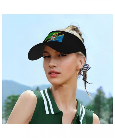 Coat of arms of Tanzania Sun Defense Adult Protection Visor Black $12.36 Visors