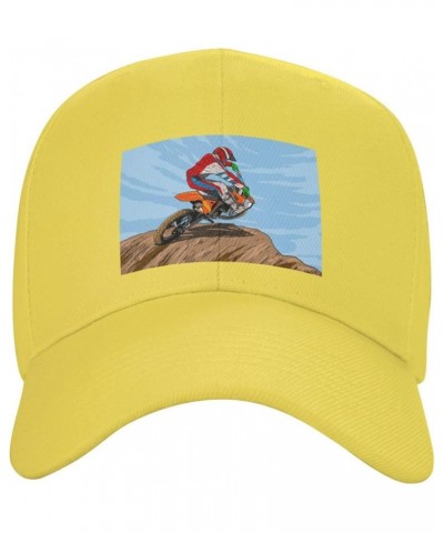 The Extreme Action of Off Road Riders Baseball Cap for Men Women Dad Hat Classic Adjustable Golf Hats Yellow $9.39 Baseball Caps