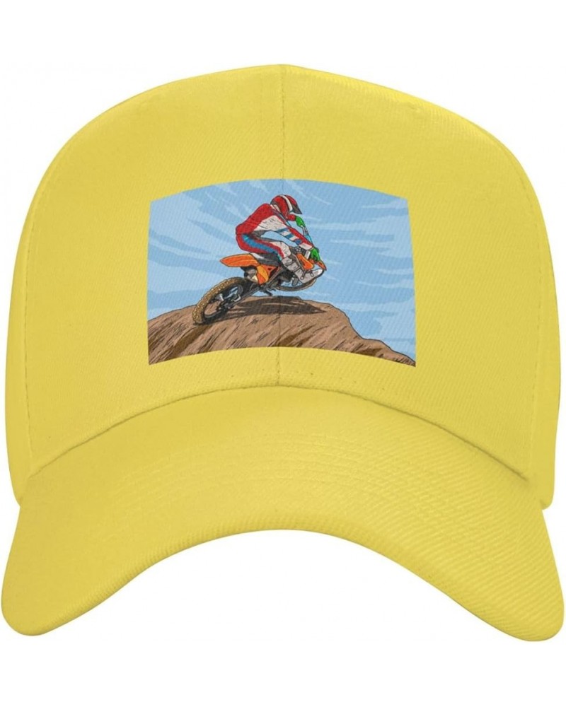 The Extreme Action of Off Road Riders Baseball Cap for Men Women Dad Hat Classic Adjustable Golf Hats Yellow $9.39 Baseball Caps