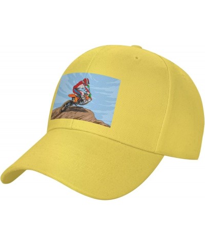 The Extreme Action of Off Road Riders Baseball Cap for Men Women Dad Hat Classic Adjustable Golf Hats Yellow $9.39 Baseball Caps