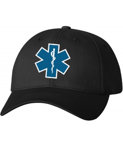 EMT Star of Life Cap Emergency Medical Technician Gift Running Cap Black $9.01 Baseball Caps