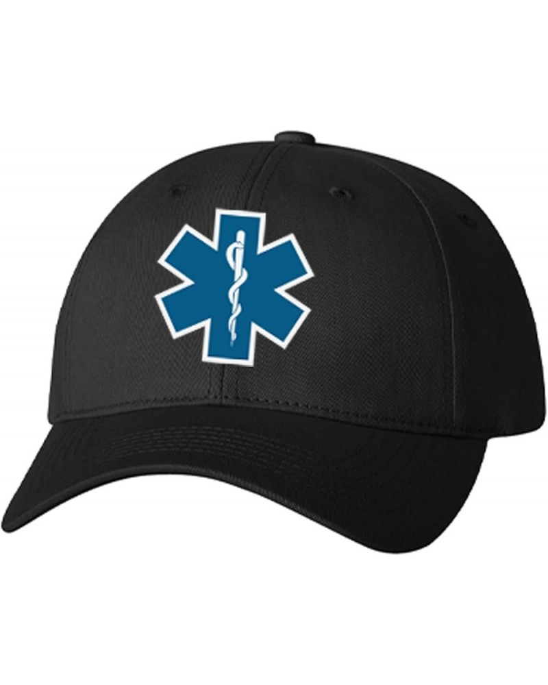 EMT Star of Life Cap Emergency Medical Technician Gift Running Cap Black $9.01 Baseball Caps