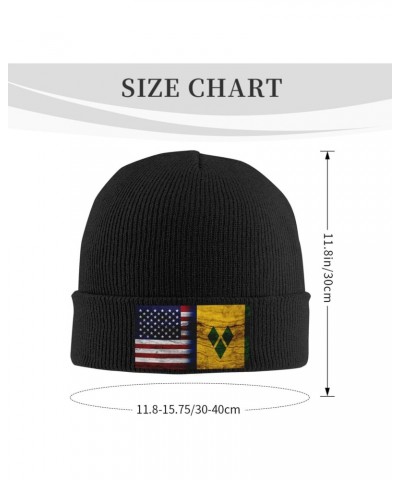 Us Saint Vincent and The Grenadines America Flag Fashionable Knitted Hats Cozy Elegance for Men Women9 Black $13.19 Skullies ...