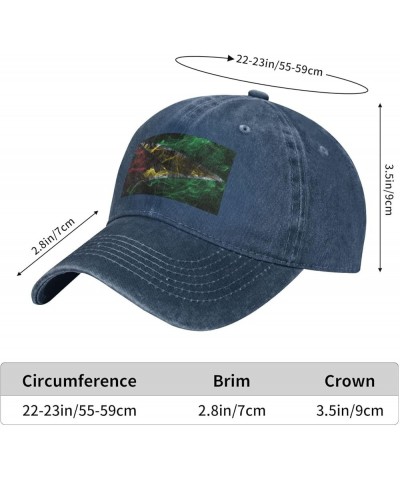 Smoke Style Flag of Guyana Retro Baseball Cap for Women Men Baseball Hat Golf Dad Hats Navy Blue $11.84 Baseball Caps