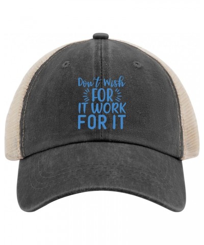 Don't Wish for It Work for It Sun Hat USA Cowboy Hat AllBlack Black Hat Women Gifts for Grandma Sun Hat $11.33 Sun Hats