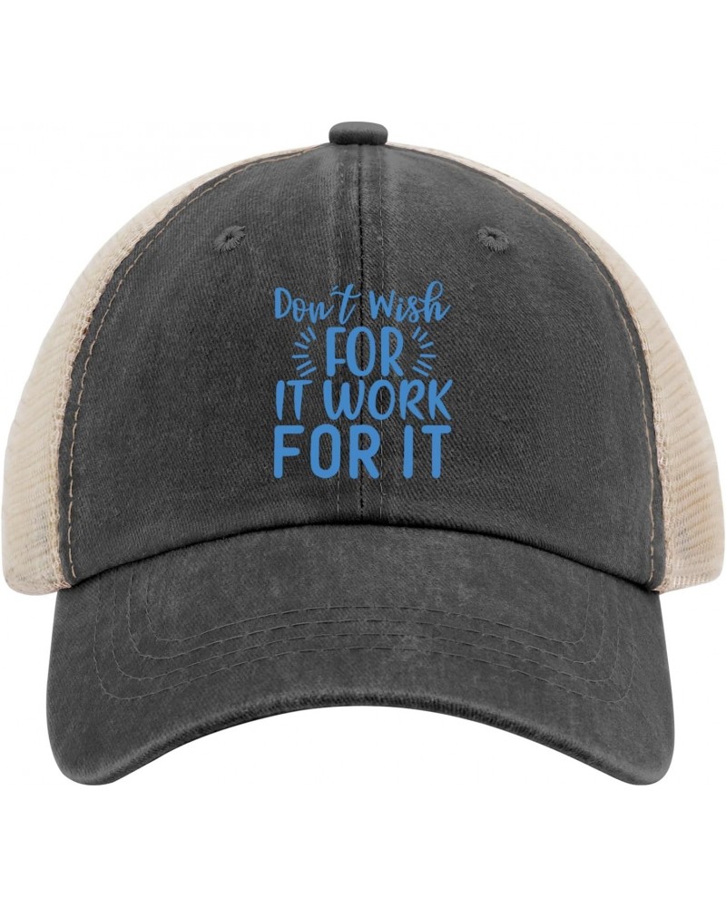 Don't Wish for It Work for It Sun Hat USA Cowboy Hat AllBlack Black Hat Women Gifts for Grandma Sun Hat $11.33 Sun Hats