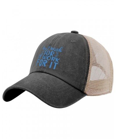 Don't Wish for It Work for It Sun Hat USA Cowboy Hat AllBlack Black Hat Women Gifts for Grandma Sun Hat $11.33 Sun Hats