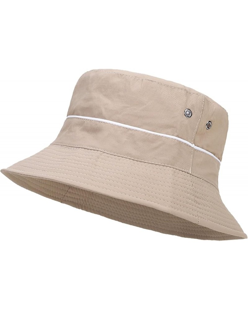 Unisex Basic UV Protection Bucket Hats Summer Outdoor Traveling Fishing Hunting Hats Breathable Quick Dry Fisherman Caps Beig...