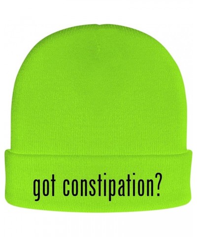 got Constipation? - Soft Adult Beanie Cap Neon Green $12.96 Skullies & Beanies