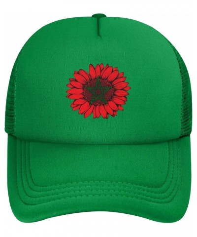 Trucker Hat Mesh Baseball Cap Adjustable Dad Hat Unisex Green $8.35 Baseball Caps