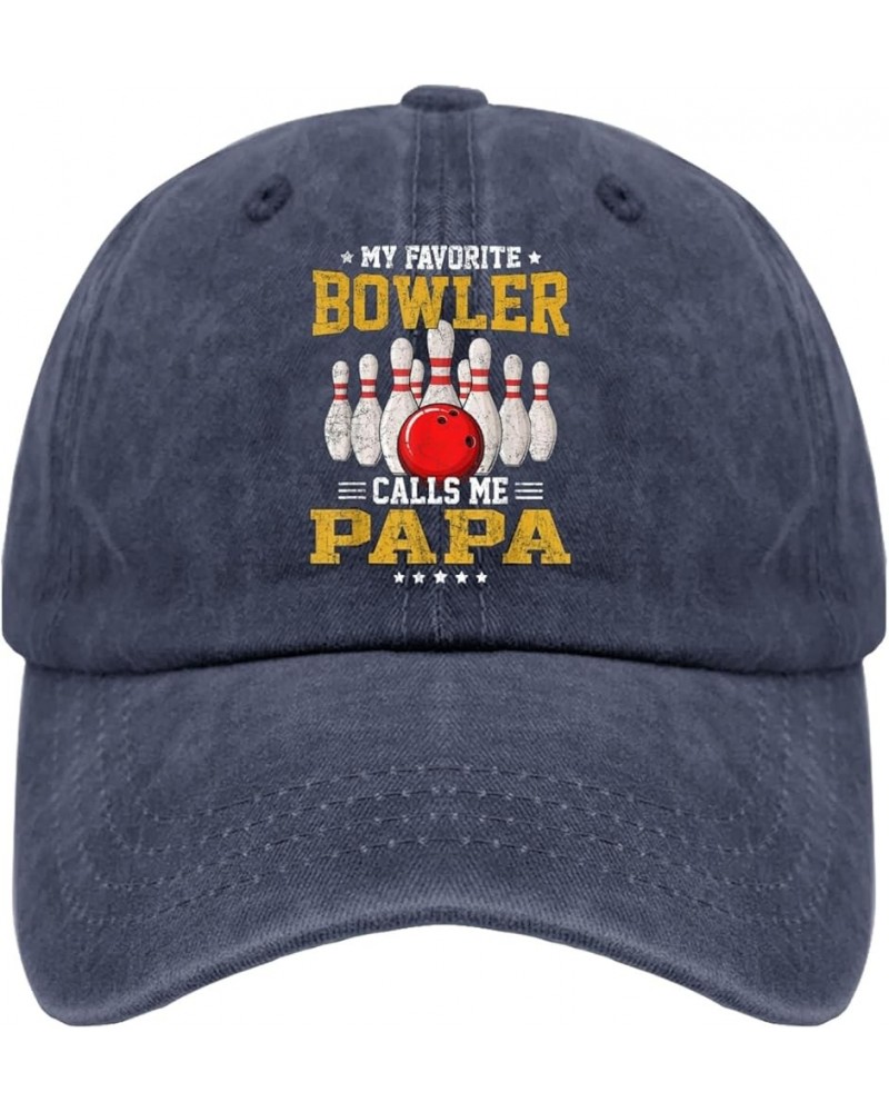 Gifts for Women Hats My Favorite Bowler Calls Me Papa Hats for Men Womens Pigment Black Cowgirl Hat Navy Blue $10.34 Cowboy Hats