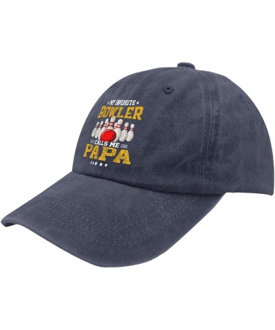 Gifts for Women Hats My Favorite Bowler Calls Me Papa Hats for Men Womens Pigment Black Cowgirl Hat Navy Blue $10.34 Cowboy Hats