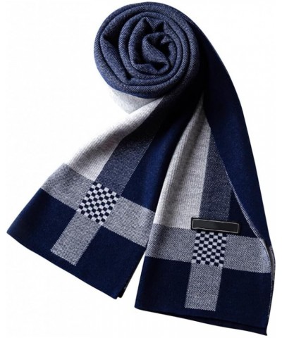 Soft Thermal Windproof Classic Fashion Long Checked Plaid Scarf Men Winter Outdoor Scarf $17.07 Scarves