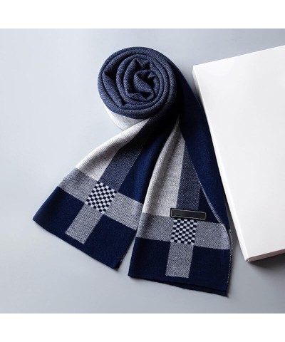 Soft Thermal Windproof Classic Fashion Long Checked Plaid Scarf Men Winter Outdoor Scarf $17.07 Scarves