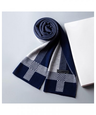 Soft Thermal Windproof Classic Fashion Long Checked Plaid Scarf Men Winter Outdoor Scarf $17.07 Scarves