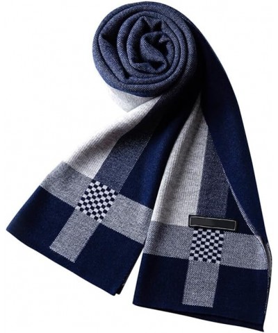 Soft Thermal Windproof Classic Fashion Long Checked Plaid Scarf Men Winter Outdoor Scarf $17.07 Scarves