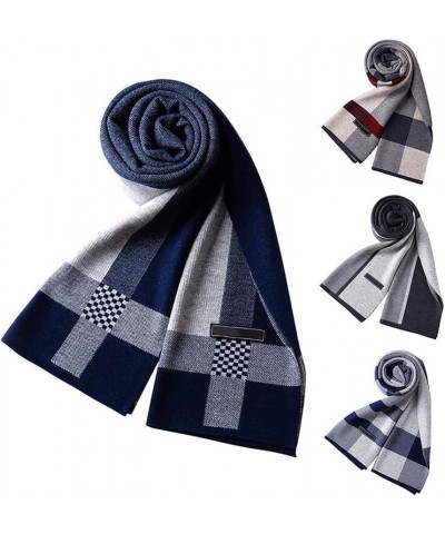 Soft Thermal Windproof Classic Fashion Long Checked Plaid Scarf Men Winter Outdoor Scarf $17.07 Scarves