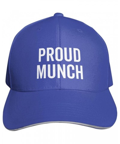 Proud Munch Hat Black Sandwich Baseball Caps Trendy Dad Hats Blue $10.75 Baseball Caps