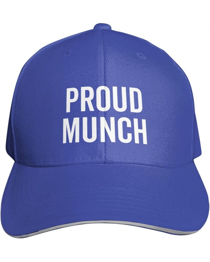 Proud Munch Hat Black Sandwich Baseball Caps Trendy Dad Hats Blue $10.75 Baseball Caps