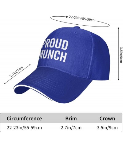 Proud Munch Hat Black Sandwich Baseball Caps Trendy Dad Hats Blue $10.75 Baseball Caps