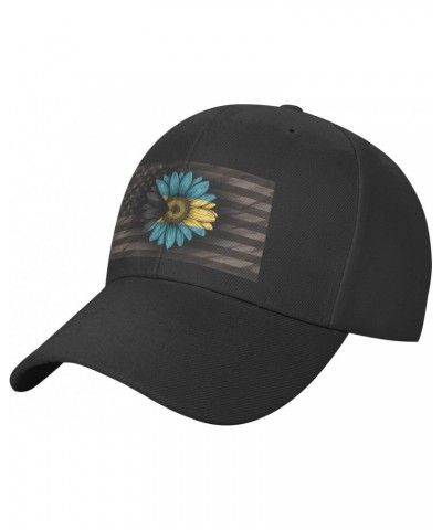 Vintage Sunflower Bahamas Flag Classic Duckbill Caps for Stylish Sun Protection Outdoor Black $12.74 Baseball Caps