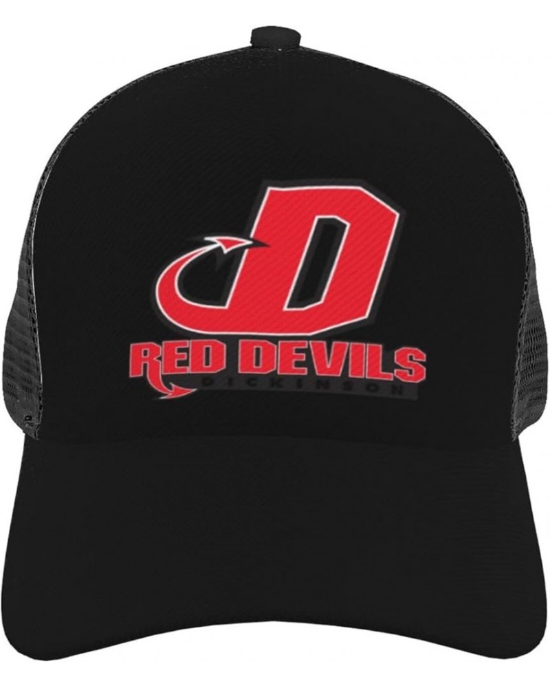 Dickinson A College Logo Curved Brim Mesh Baseball Cap Casual Sun Hat for Unisex Black $16.67 Baseball Caps