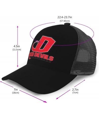 Dickinson A College Logo Curved Brim Mesh Baseball Cap Casual Sun Hat for Unisex Black $16.67 Baseball Caps