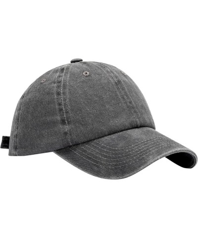 Blank Baseball Cap Adjustable Back Strap Hats Plain Unisex Trucker Hat for Men Women Gifts Birthday Easter Grey $6.59 Basebal...