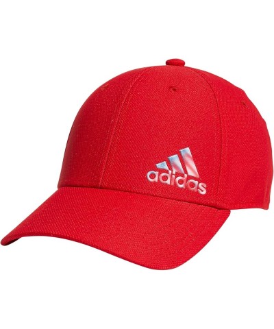 Men's Release 3 Structured Stretch Fit Cap Scarlet Red/White $15.43 Baseball Caps